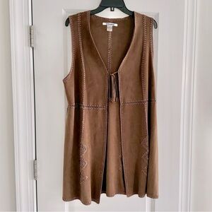 Nygard faux suede long vest